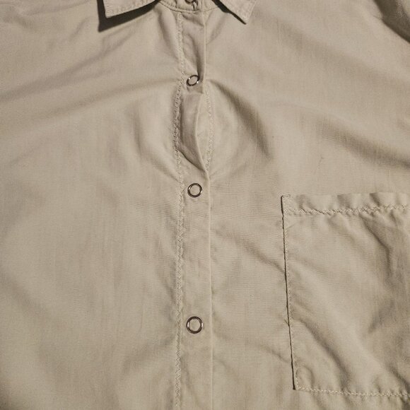 Coolibar Shirt Long Sleeve Snap Front UPF 50+ Nylon Lt Green Womens Small - Picture 5 of 14